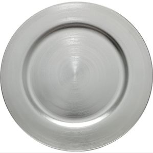 NIB 13 inch Metallic Foil Silver Charger Plates, Set of 8.Price is per box.